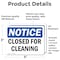 Signmission Closed For Cleaning, 5 in W x Rectangle, Vinyl Decal OS-2PACK-NS-D-35-L-10673 - alternate 4